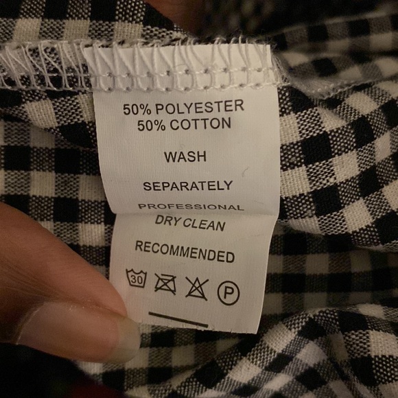 Printed black and white ruffle shirt dress - Picture 12 of 14